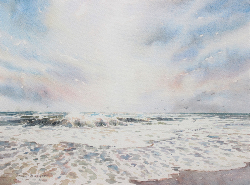 Coastal Lace (studio watercolor, 12x16) by Poppy Balser