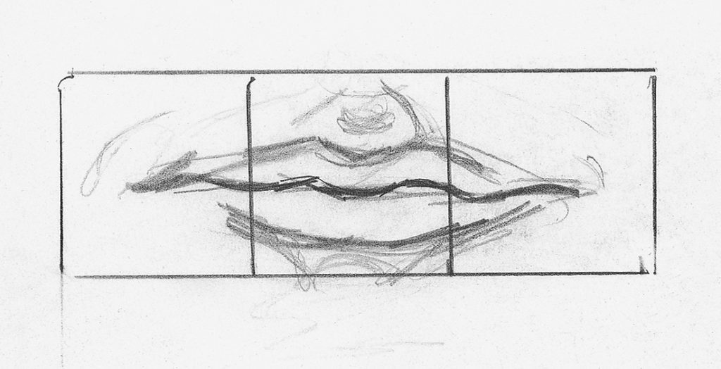 Drawing Lips, Male, Demo, Step 1 | Lee Hammond | How to Draw Facial Features for Beginners | Artists Network