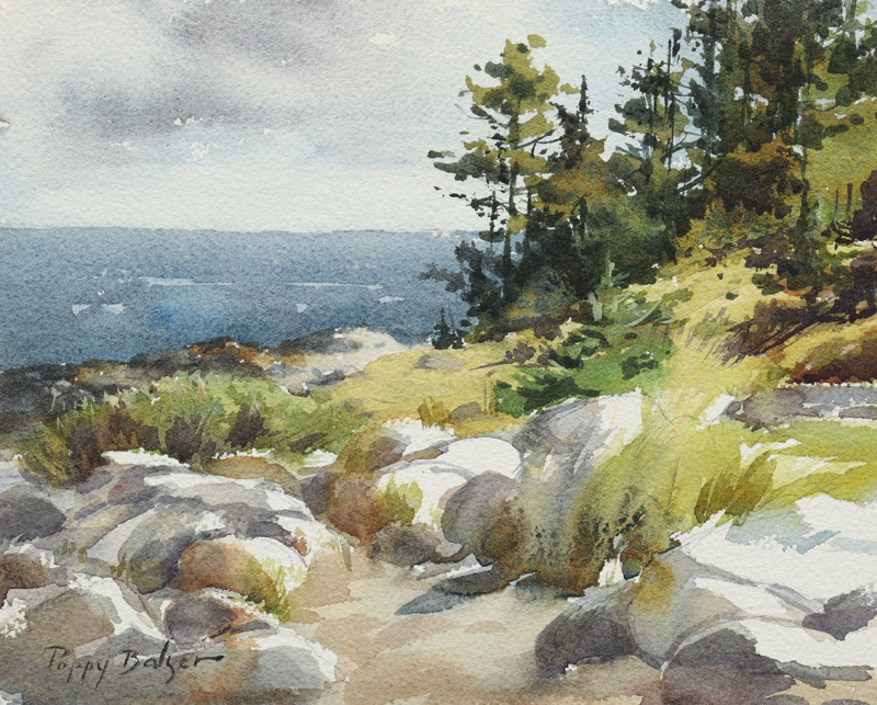 Favourite Coast (plein air watercolor, 8x10) by Poppy Balser